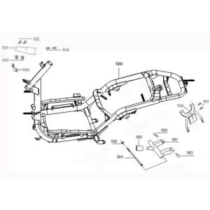 Framedelen Benzhou ZN50QT-36 zwart