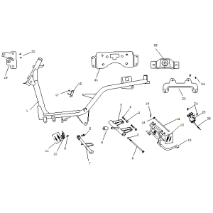 Framedelen China Ape 50 wit