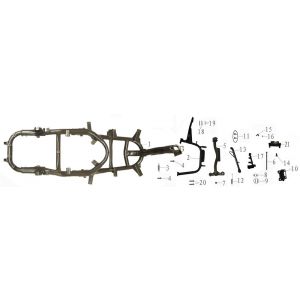 Framedelen China Touring zwart