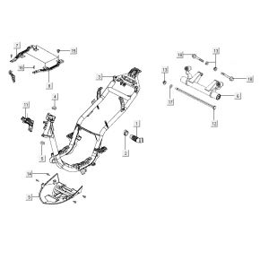 Framedelen Kymco City 16' 4-takt zwart