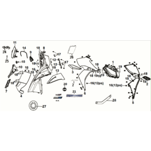 Front cover - inner box Sym Jet 14 125I LC E5 2021-2024 RED (R-010CA)