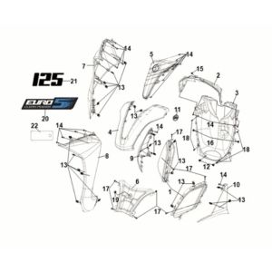 Front cover Sym Symphony ST 125i LC E5 SUBMARINE GREY (GY-7547UL)