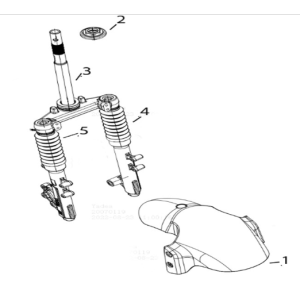 Front fork assembly Yadea E8S