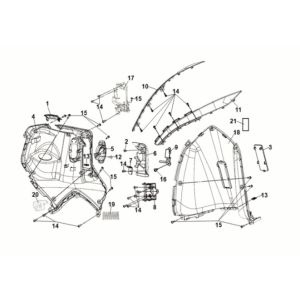 Front inner cover Sym Symphony ST 125i LC E5 GREY (GY-010U)
