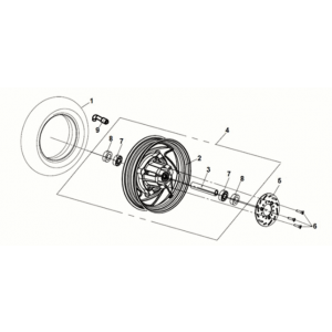 Front wheel Sym E-MIO