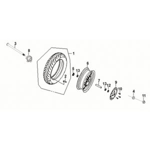 Voorwiel Sym Fiddle IV 50 Euro 5