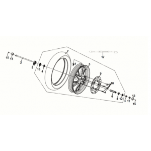 Front wheel Sym Symphony ST 50 E5