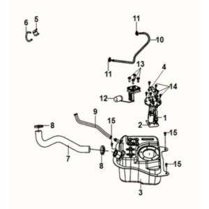 Fuel tank Sym Fiddle IV 125i LC ABS E5 2020-2021