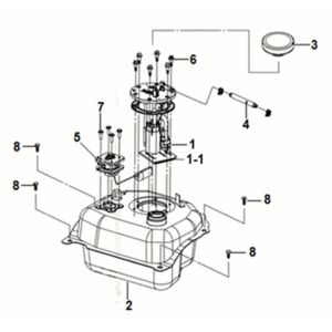 Fuel tank Sym Orbit II 125i E4