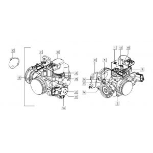 Gasklephuis Kymco Xciting 500i