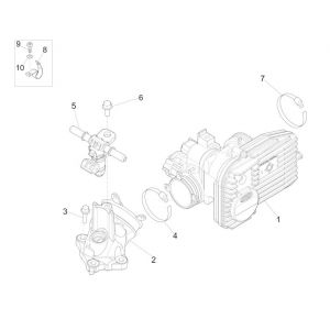 Gasklephuis - Injector Vespa GTS 125 IE