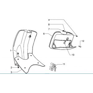 Beenschild Piaggio Zip RST 50 2-takt AC