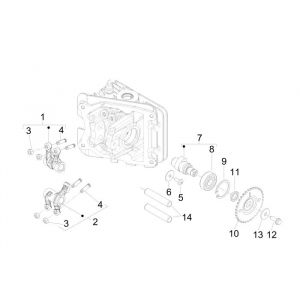 Nokkenas - Tuimerlaars Vespa Sprint 50 4-takt 4V