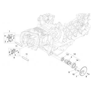 Nokkenas - Nokkenastandwiel - Tuimerlaars Vespa Sprint 125 3V IE ABS Vespa Sprint 125 4-takt 3V