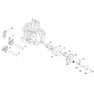 Nokkenas - Nokkenastandwiel - Tuimerlaars Piaggio Beverly 350 Sport Touring Euro 3 2013-2014