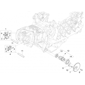 Nokkenas - Nokkenastandwiel - Tuimerlaars Piaggio Fly 125 IE 4-takt 3V Euro 3