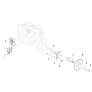 Nokkenas - Nokkenastandwiel - Tuimerlaars Piaggio Liberty 50 4-takt AC IGET 3V Euro 5