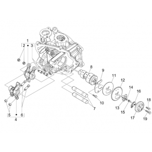 Nokkenas - Nokkenastandwiel - Tuimerlaars Piaggio MP3 300 LT Sport 2009-2014