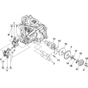 Nokkenas - Nokkenastandwiel - Tuimerlaars Vespa GTS 250 ie 2005-2009 (met ABS)