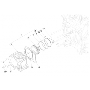 Cilinder - Zuiger Piaggio Beverly 300 HPE 4V ABS Euro 5 2021-2022