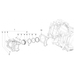 Cilinder - Zuiger Vespa GTS 125 IE ABS Euro 5 2021