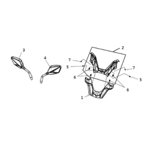 Handle cover Sym Joymax Z 125 E4