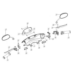 Spiegels - Stuurkap - Handvatten - Remhendels Niu M+ Sport