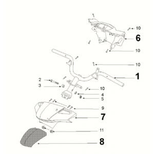 Stuurkappen - Stuur Peugeot Kisbee 4-takt Euro 5 Icy White (F8)