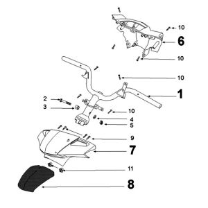 Handlebars Peugeot Kisbee 2-takt