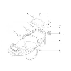 Helmbak Piaggio Liberty 4-takt