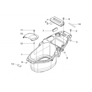 Helmbak Piaggio Zip 50 SP 2-takt LC 2006-2013