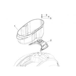 Helmbak Vespa GTS 250 ie 2005-2016 (zonder ABS)