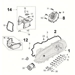 Housing cover 2 Peugeot Django 4-takt E5