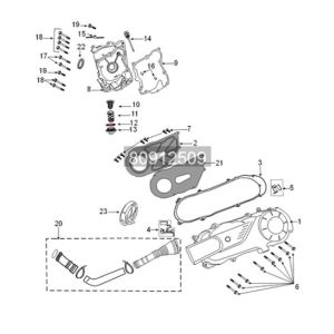 Housing cover Peugeot Tweet 125i E5 FL 2023-2025