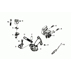 Gasklephuis - Injector - Inlaatspruitstuk Sym Mio 50i