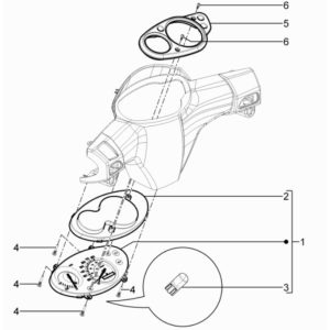 Kilometerteller - Cockpit Piaggio Typhoon 50 2-takt Euro 3 2011