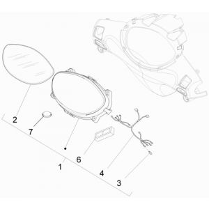 Kilometerteller - Cockpit Piaggio New Fly 4-takt 4V