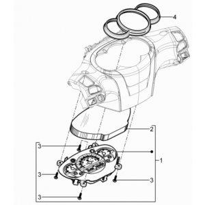 Kilometerteller - Cockpit Piaggio Beverly 125 RST 4V Euro 3 2010-2015