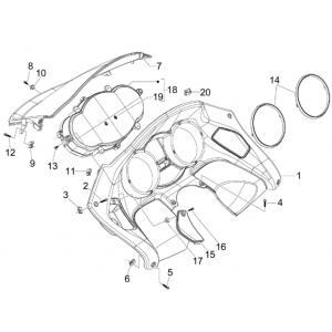 Kilometerteller - Cockpit Piaggio MP3 300 LT Sport 2009-2014