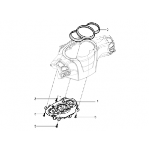 Kilometerteller - Cockpit Piaggio Beverly 350 Sport Touring Euro 3 2013-2014
