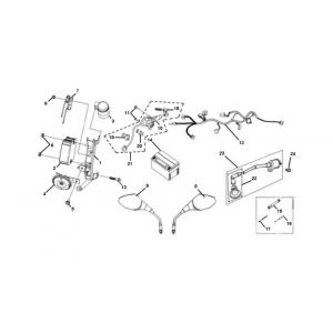 Kabelboom- Spiegels Sym Jet Sport-X 2-takt