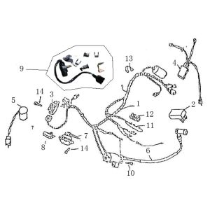 Kabelboom - Contactslot Turbho RG50 rood