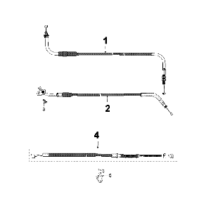 Kabels Peugeot Speedfight 4 50 4-takt AC Roodzwart