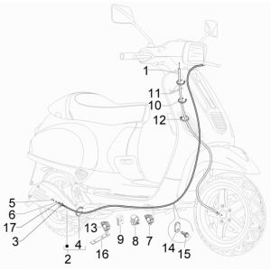 Kabels Vespa S 50 4-takt 4V AC