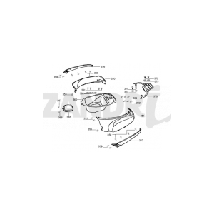 Kappen - Beplating achterzijde Santini Capri 125 wit