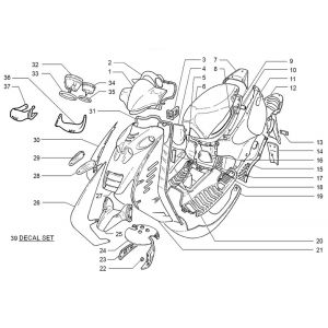 Kappen - Beplating Beta Ark-k 50 2-takt AC geel 2006