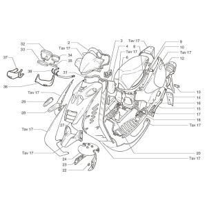 Kappen - Beplating Beta Ark-k Skull 50 2-takt AC 2010 25