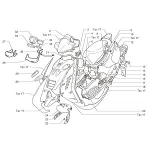 Kappen - Beplating Beta Ark-k 50 2-takt AC zilver 2006