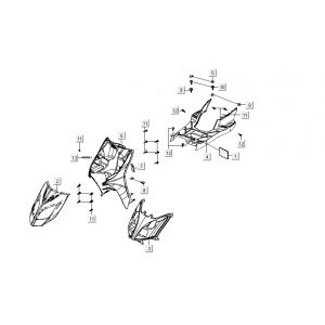 Kappen - Beplating Kymco Carry 4-takt wit
