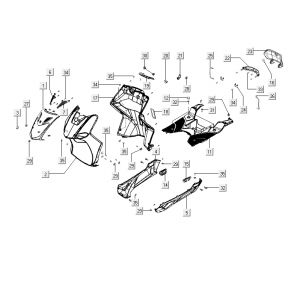 Kappen - Beplating Kymco City 16' 4-takt zwart